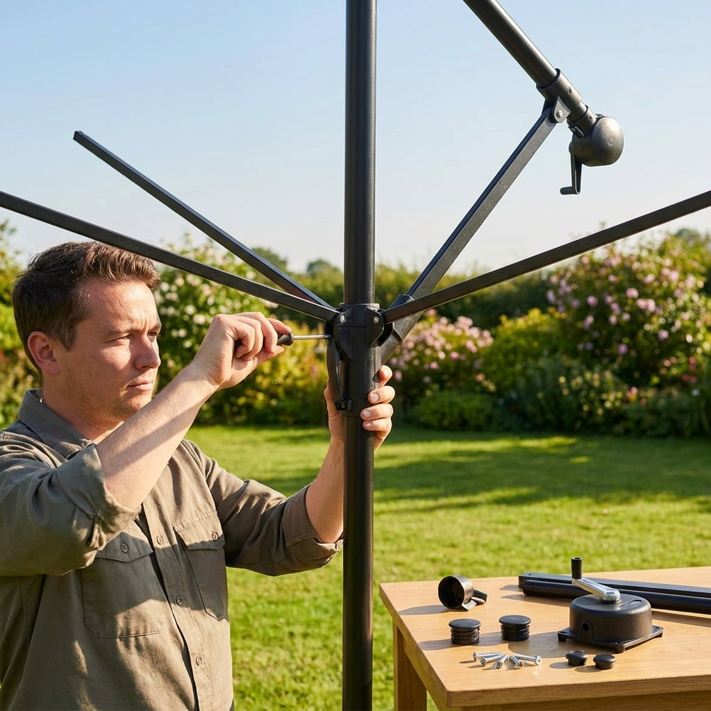Parasol replacement parts in various sizes for garden and patio use