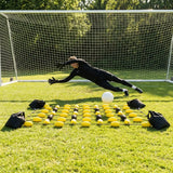 Goalkeeper ball deflector for indoor and outdoor training