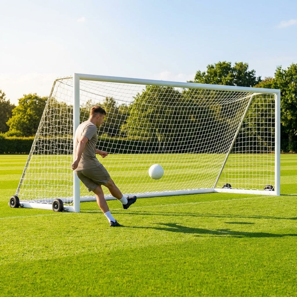 Freestanding Football Goal – 16ft x 4ft – Aluminium – Indoor/Outdoor 5-a-side