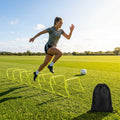 Fluorescent yellow training hurdles for sports and fitness