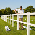Football pitch barrier made of galvanised steel for club grounds