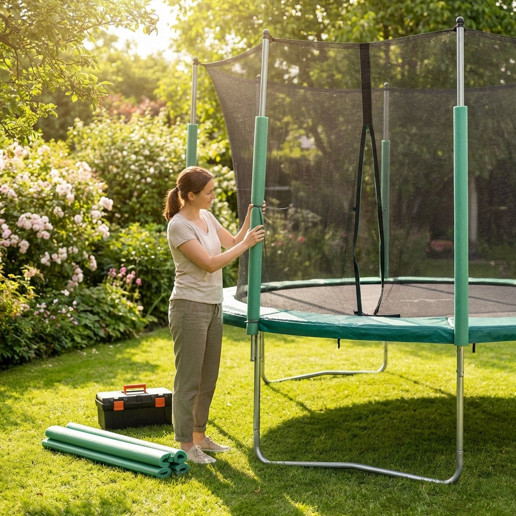 Replacement parts for garden trampolines, outdoor use