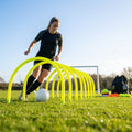 Football Training Passing Arcs, Fluorescent Yellow, High Tensile Plastic