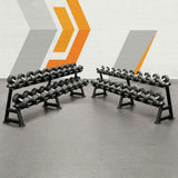 Urethane dumbbells with steel core, ideal for gyms