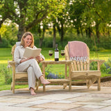 Wooden relax chair for garden seating, available in single or double