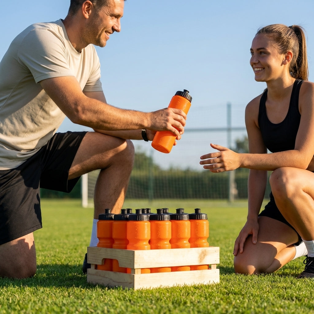 750ml sports water bottle in multiple colours, BPA-free plastic