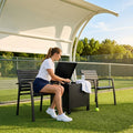 Aluminium Tennis Court Chairs in Blue, Green, and Black