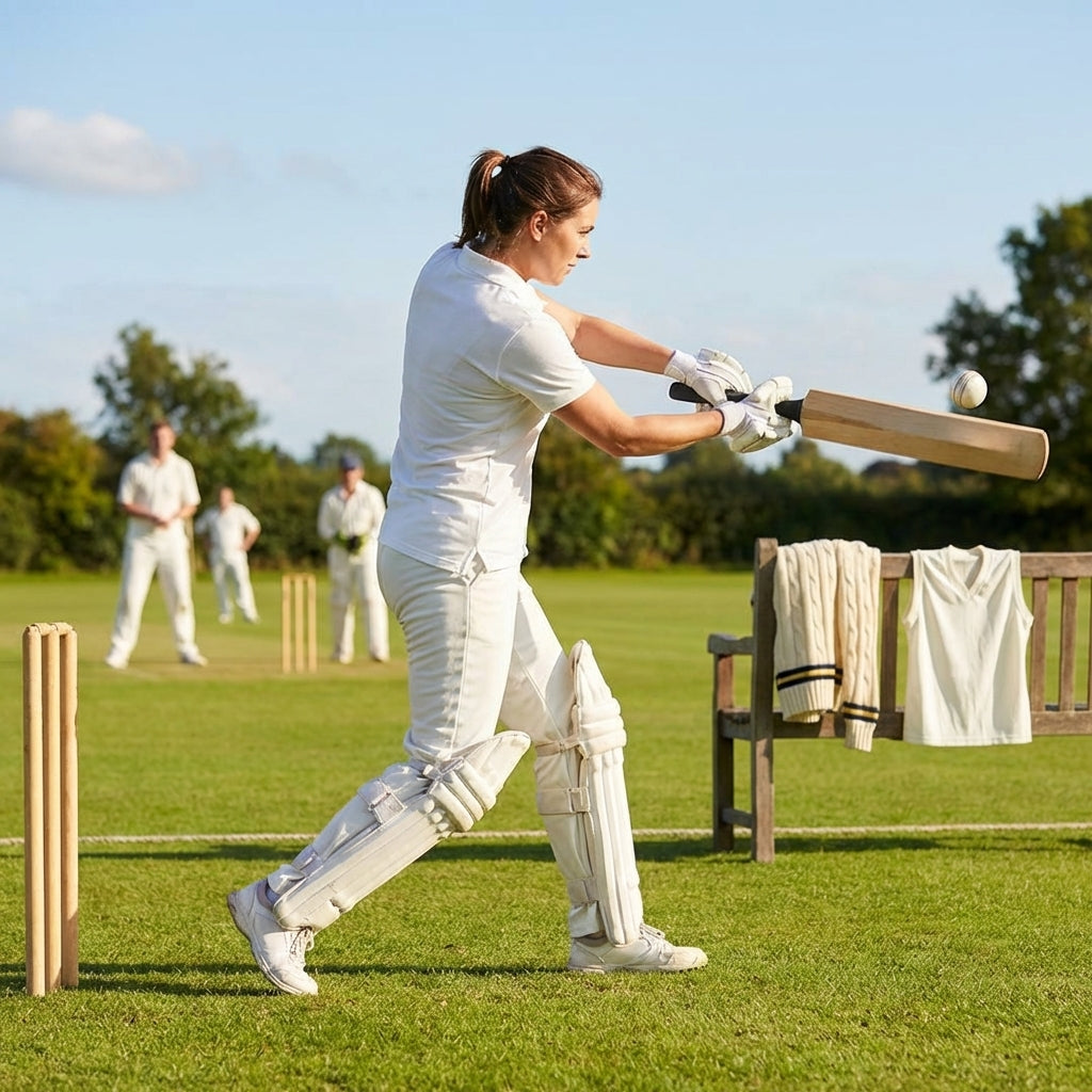 Women's Cricket Whites featuring 100% polyester for elite performance