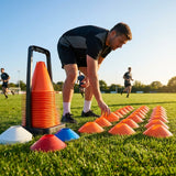 Rugby Training Marker Cones in multiple colours with cone stand