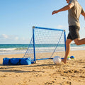 Beach football goal with fluorescent net and aluminium frame