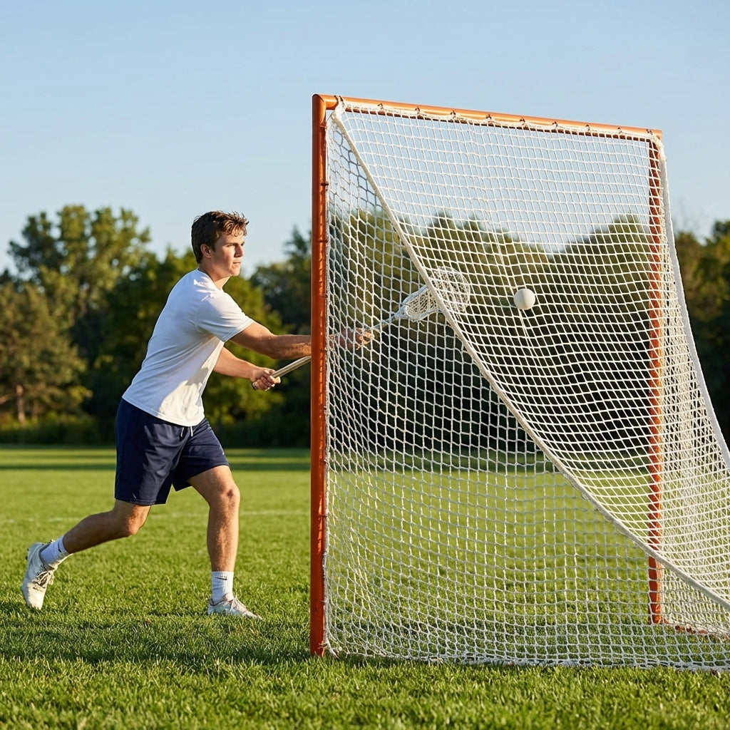 Lacrosse goal nets with weatherproof twine and 4cm mesh squares
