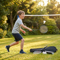 Badminton Racket Set with shuttlecocks and carry bag for club and school use