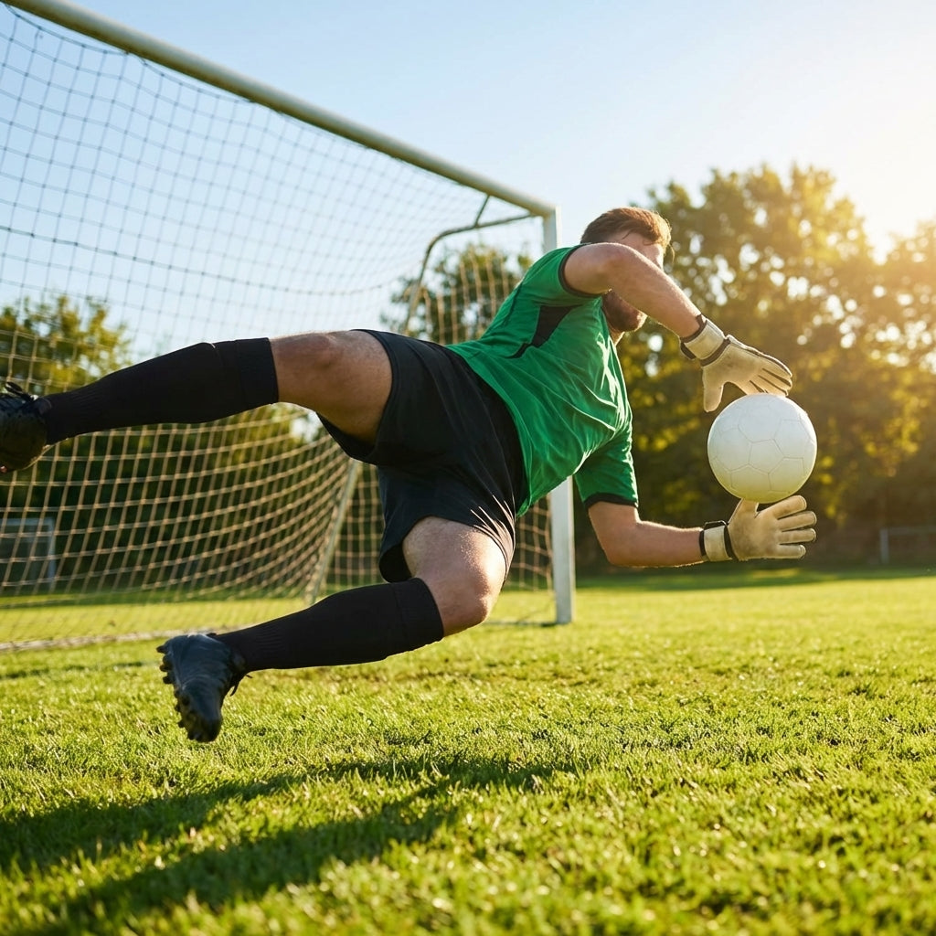 Knee-high football socks for goalkeepers