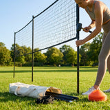 Black steel cricket netting support poles for batting practice