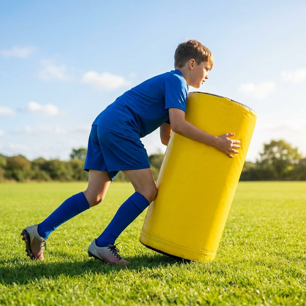 Yellow AFL tackle bag with 600GSM PVC for training