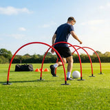 Football training passing arcs made of 34mm PVC