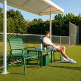 Aluminium Tennis Court Chairs in Blue, Green, and Black