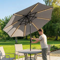Garden Parasol 2.7m with steel frame and UV protection