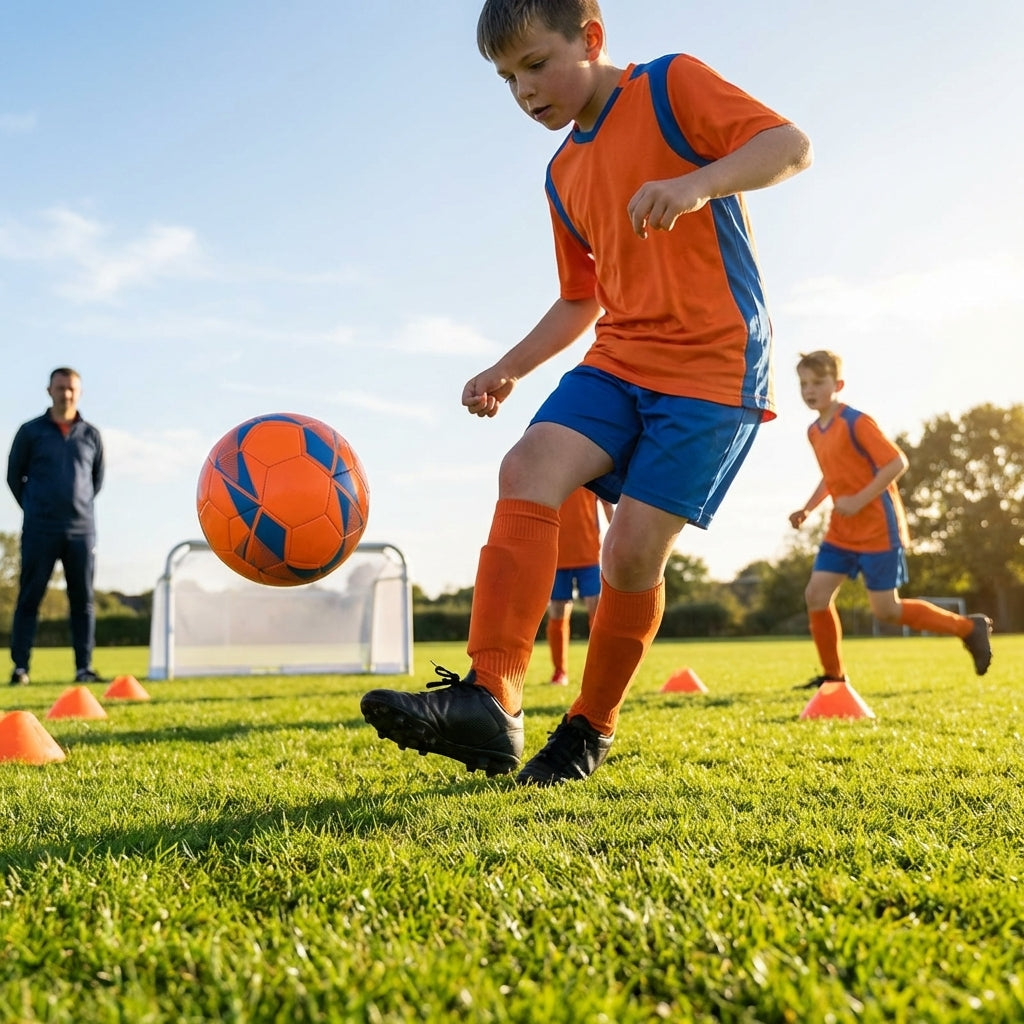 Club football in various sizes and colours, suitable for multi-surface use