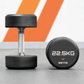Urethane dumbbells with steel core, ideal for gyms