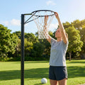 Replacement parts for netball post, including hoops, nets, and wheels