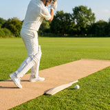 Green/Brown cricket matting made from polyethylene for indoor and outdoor use