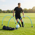 Football training passing arcs made of 34mm PVC