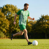 Men's Striped Football Shirt for Matches, Polyester
