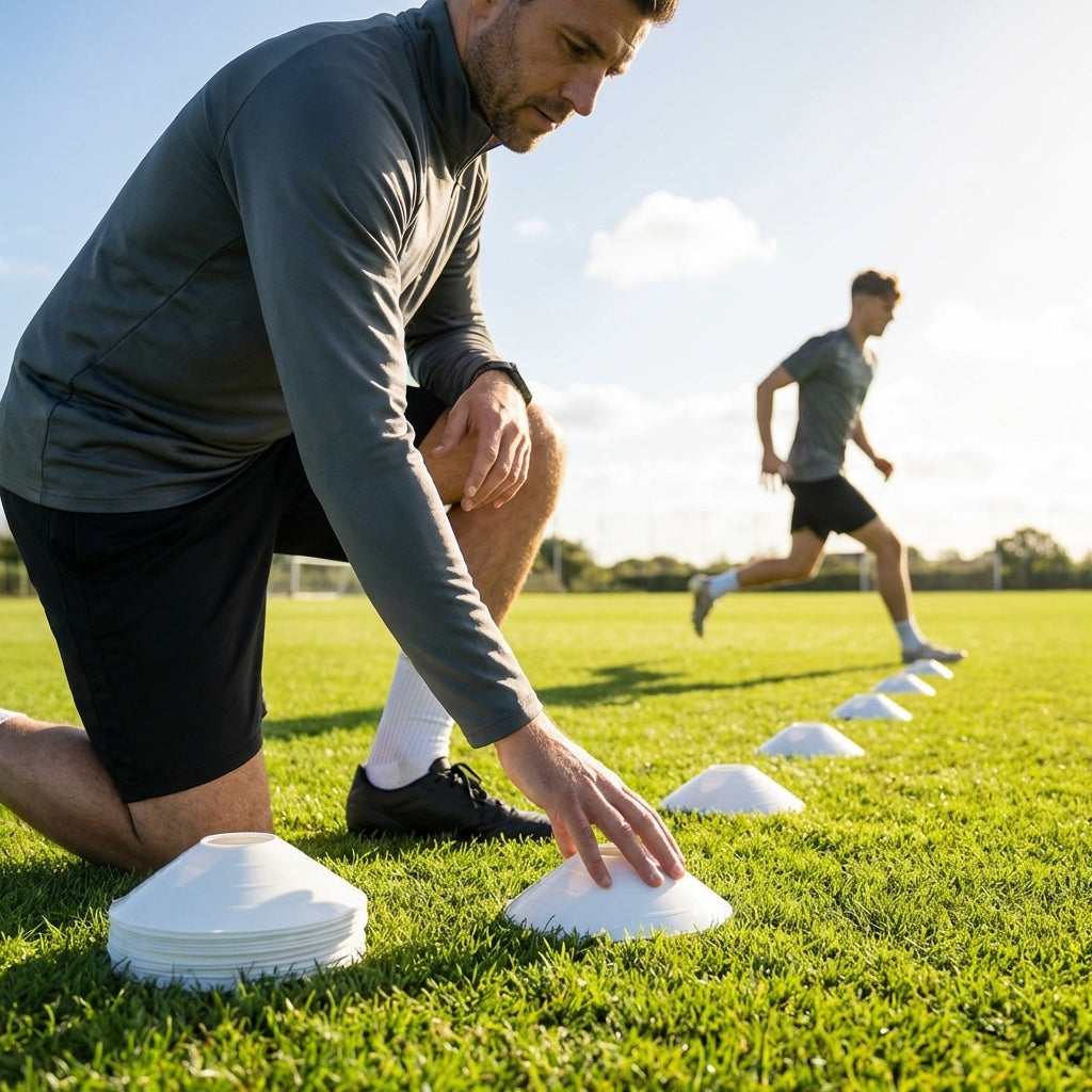 Vibrant flat disc markers for sports training