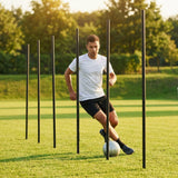 Slalom training poles in vibrant colours for sports practice