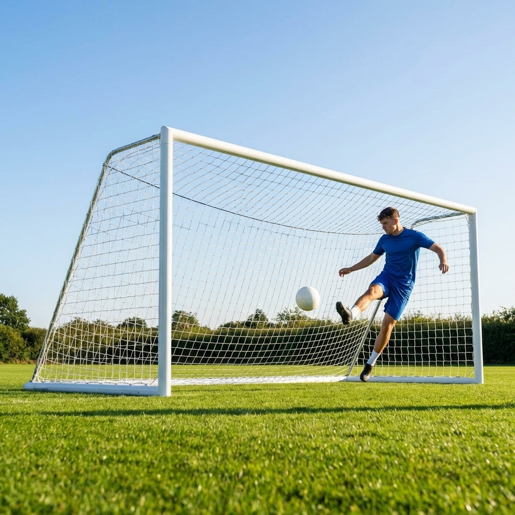 16ft x 7ft aluminium football goal for youth teams