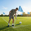 Customisable football corner flags in various colours and weatherproof design