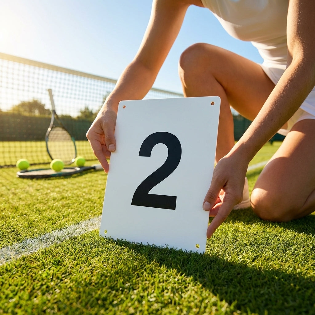 A4 PVC number plates for sports pitches and courts