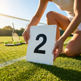 A4 PVC number plates for sports pitches and courts