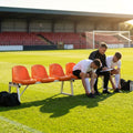 Aluminium sports bench with HDPE seats for indoor and outdoor use