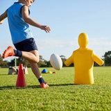 Fluorescent yellow Aussie Rules training mannequin