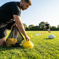 Rugby training marker cones in vibrant colours