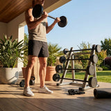 Rubber Barbell Weights with Cast Iron Core for Gym and Home Use