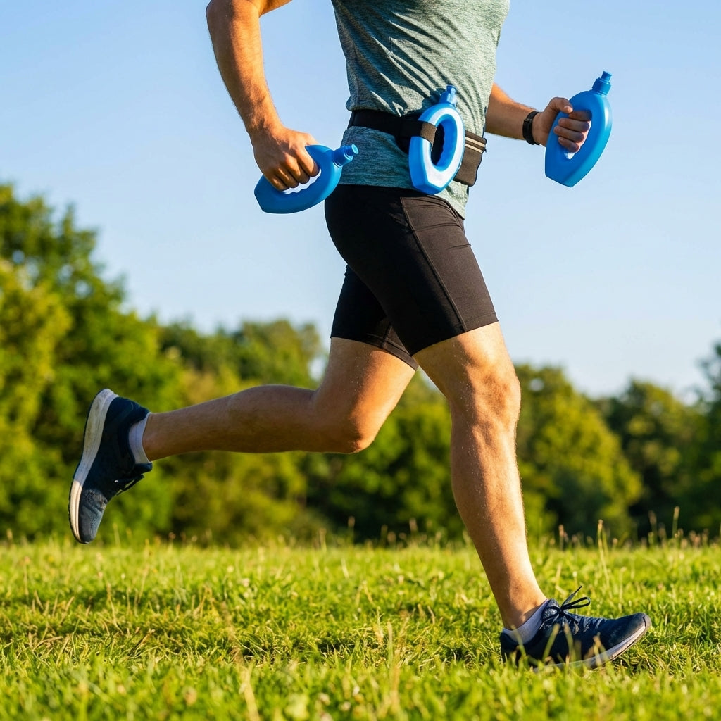 500ml running water bottle with ergonomic grip and BPA-free plastic