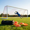Football goal nets 24 x 8 ft, durable HDPE for clubs and schools