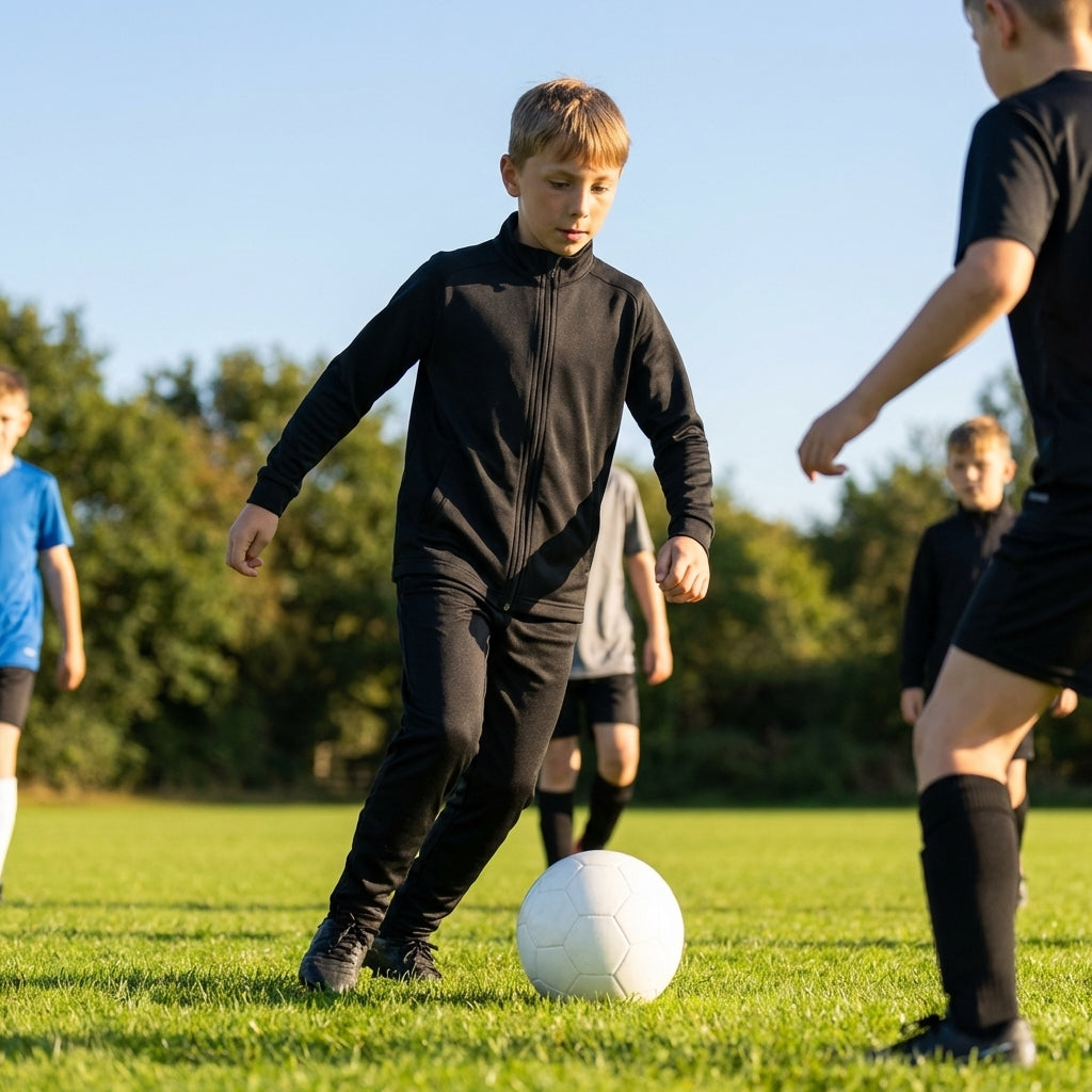 Kids' full zip sports jacket for training and casual wear
