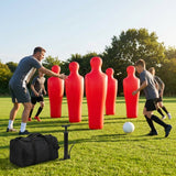 Inflatable football mannequins available in multiple sizes for training use