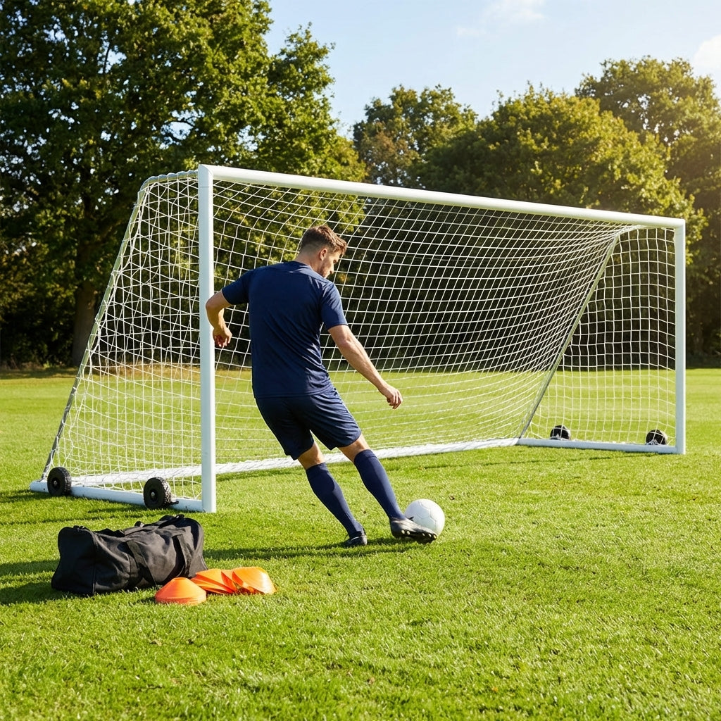 Aluminium football goal 24x8ft for outdoor matches