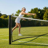 33ft singles tennis net with durable HDPE construction for home and school courts
