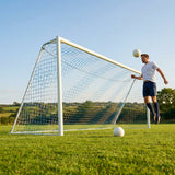 Football goal nets 24 x 8 ft, durable HDPE for clubs and schools