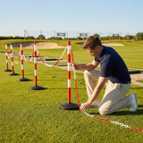 Freestanding Plastic Post & Chain Barrier Set for crowd control
