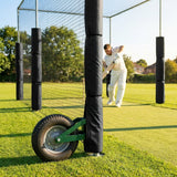 Black cricket cage protective pads with foam lining