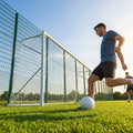 Aluminium football goal with folding mechanism