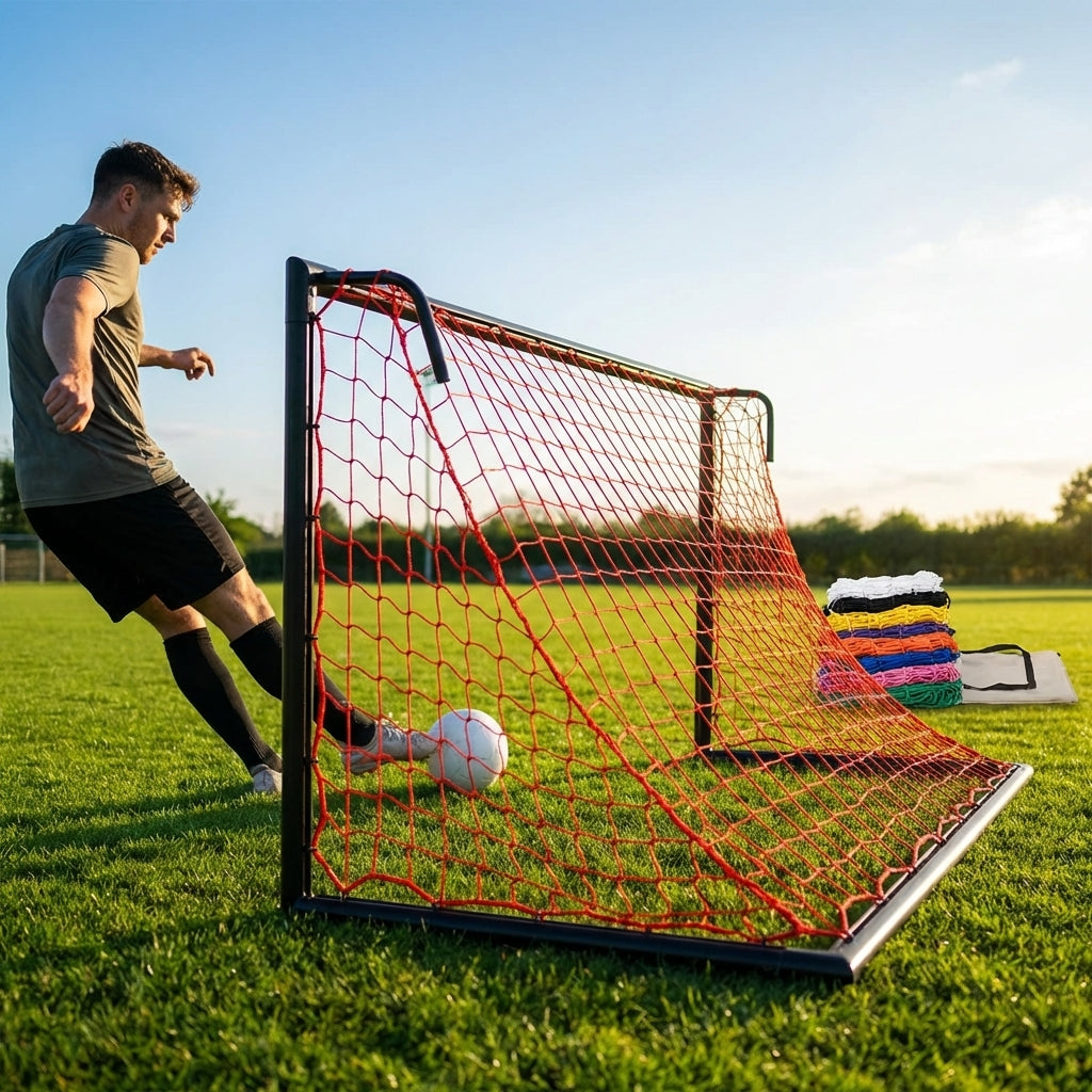 Football goal net in multiple sizes and colours for clubs and gardens