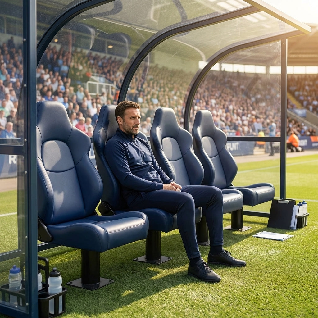 Luxury stadium seats with customisable marine vinyl and rustproof steel frame